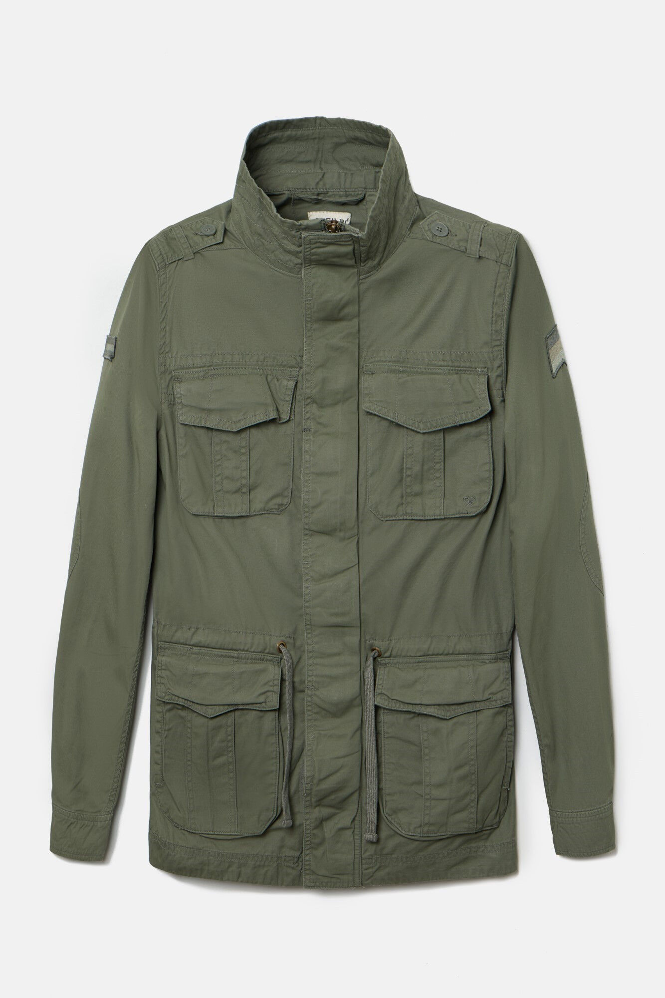 Silbon Chaqueta militar garment dye Verde