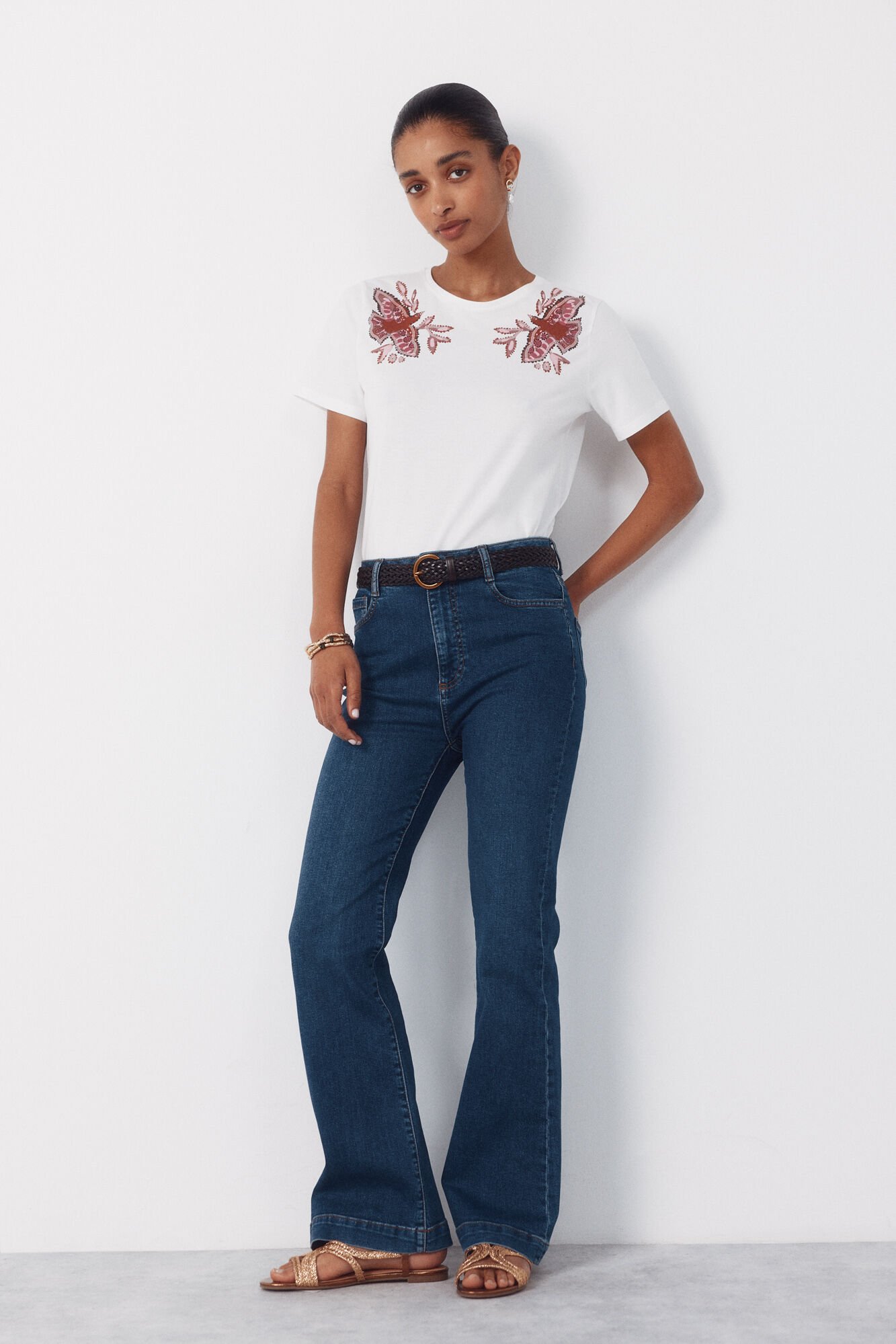 Cortefiel Jeans Bootcut Blue