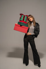 Slowlove Cal&ccedil;a boca de sino com strass Preto