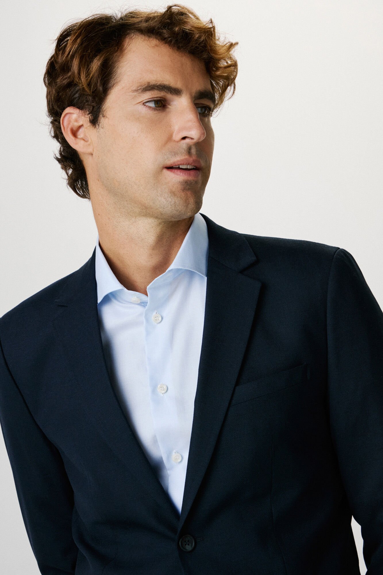 Selected Blazer Slim Fit com l&atilde; Azul