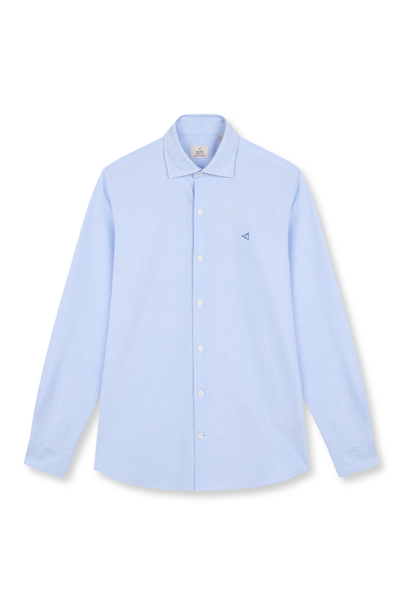 OOTO Oxford plain long sleeve shirt Blue
