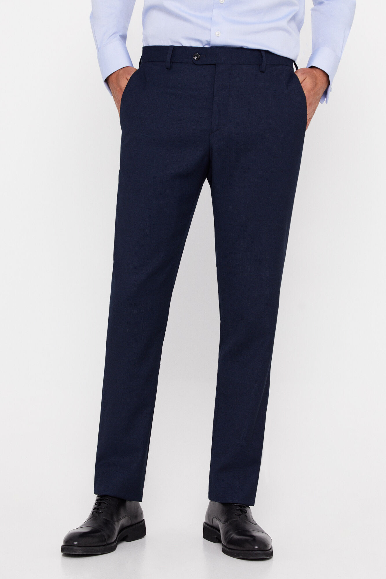 Cortefiel Birdseye COOLMAX&reg; trousers Navy