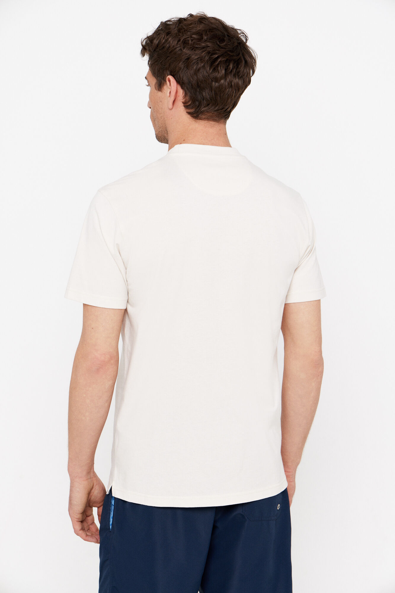 Cortefiel Squid graphic T-shirt Beige