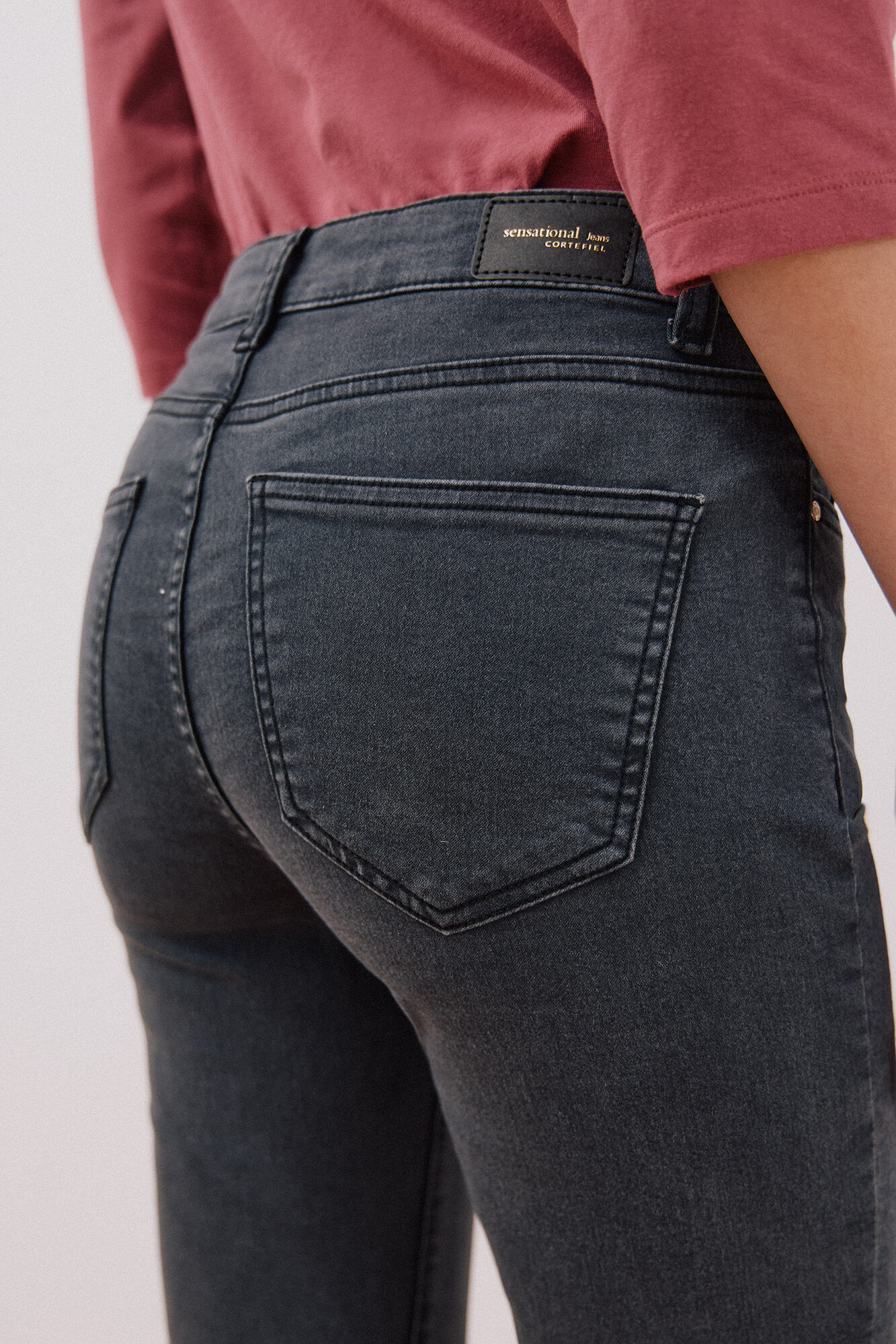 Cortefiel Pantalones Sensational color Gris oscuro