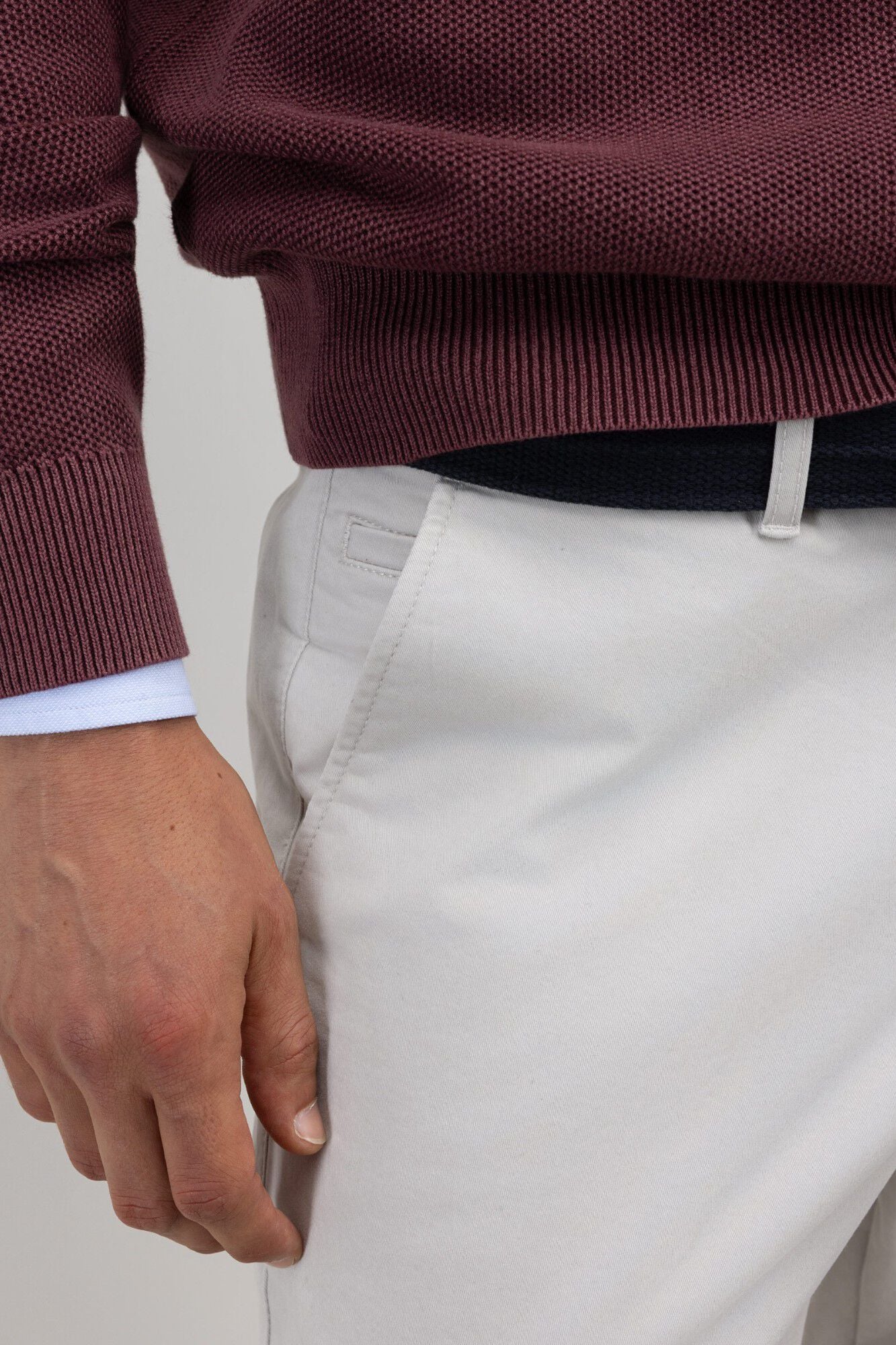 El Ganso Cal&ccedil;as chino slim Ecru