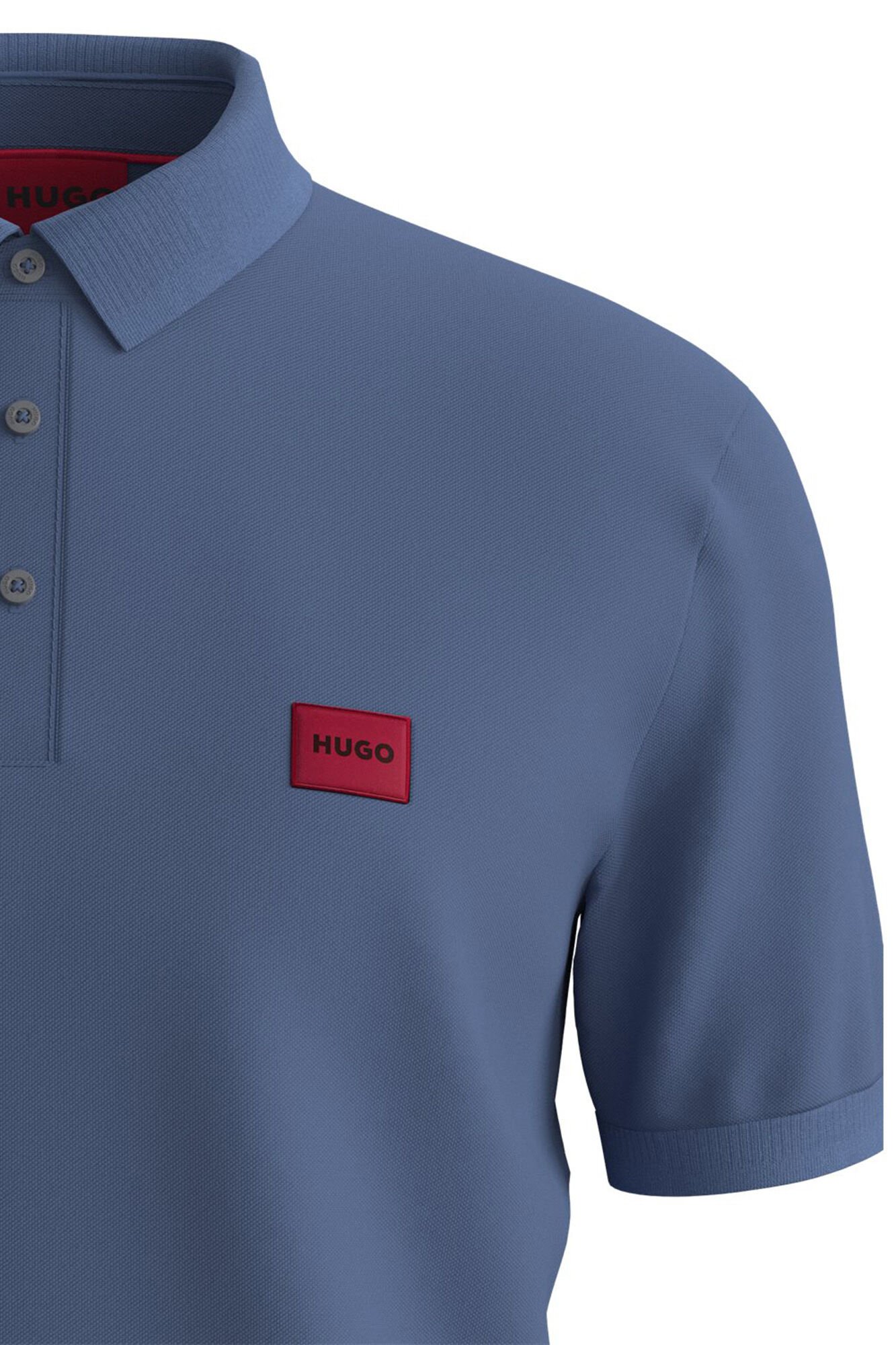 HUGO Polo de manga curta Azul