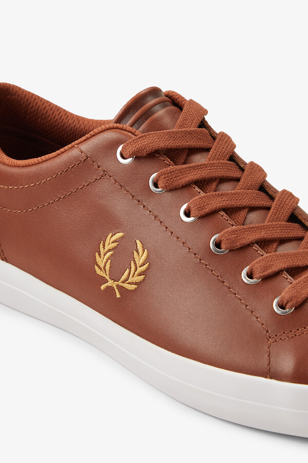 Cortefiel Baseline leather trainer Brown