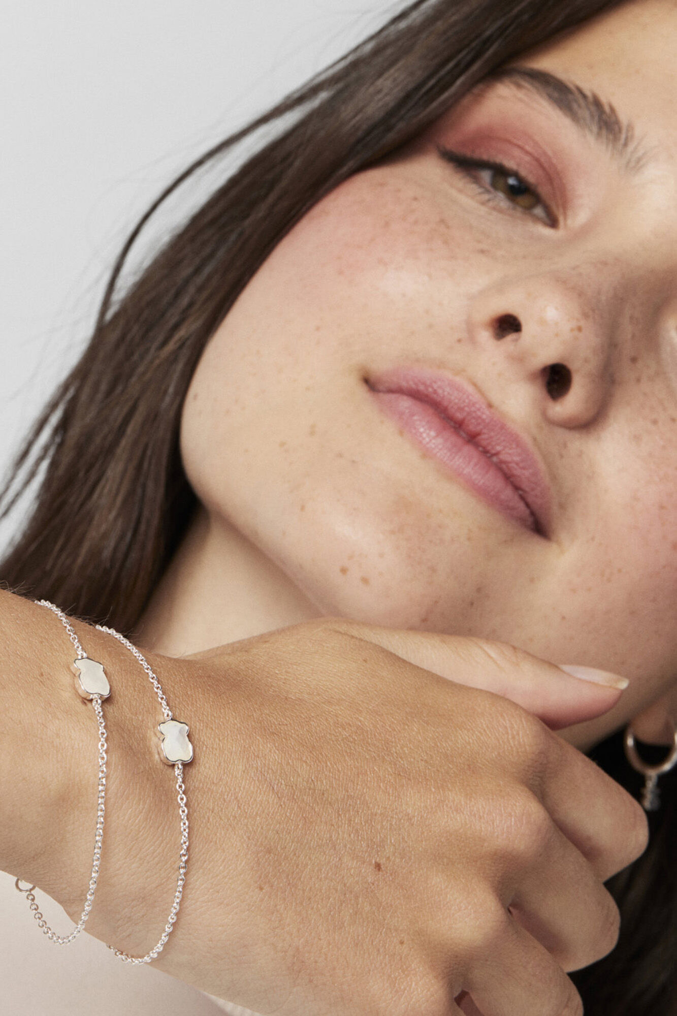 Tous Silver and nacre bracelet Grey