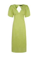 Cortefiel Floral print dress Green