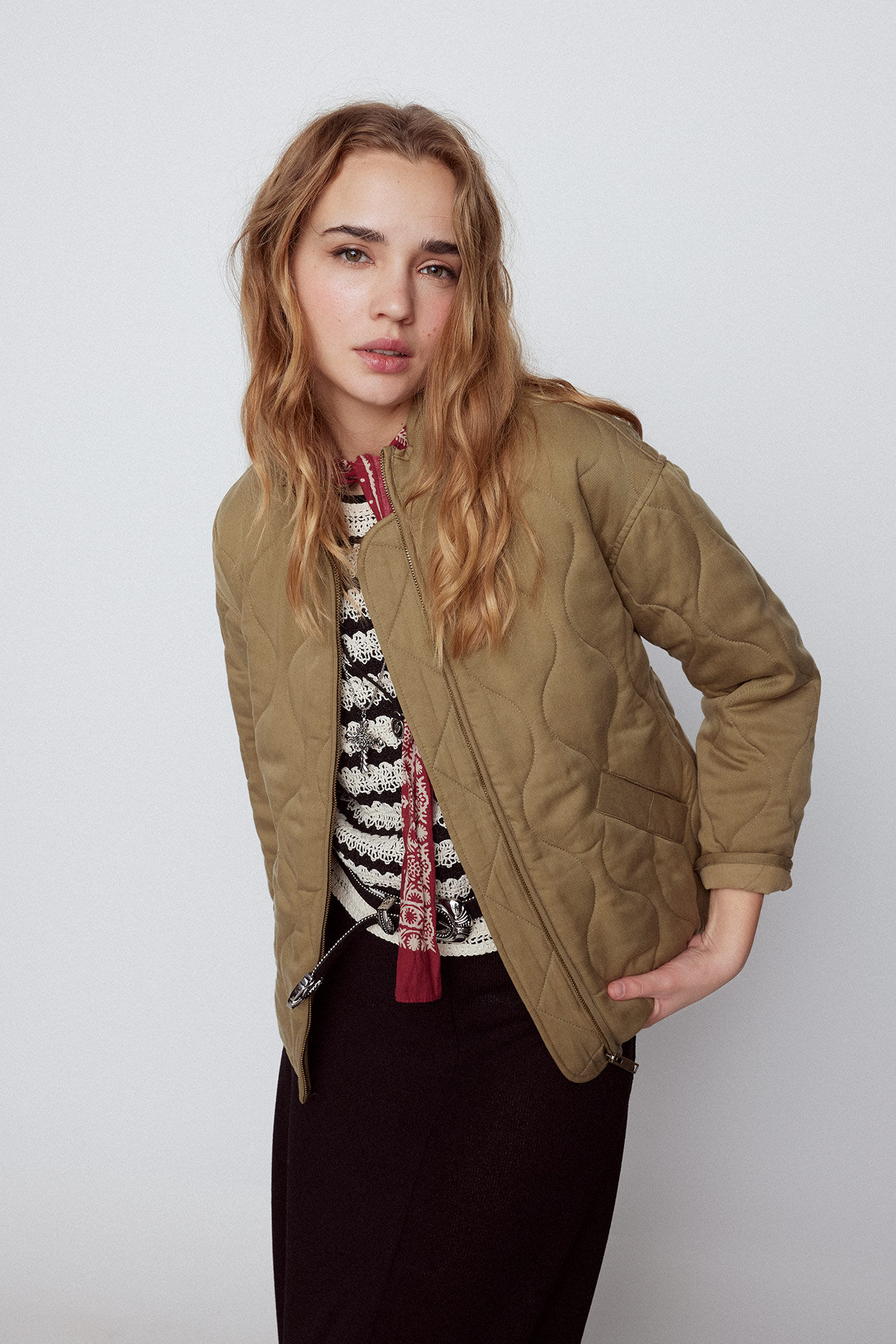 Slowlove Cazadora acolchada Kaki