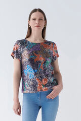 Cortefiel Camila Blouse Printed orange