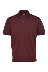 Cortefiel Polo de algodón orgánico con logo bordado con detalle en cuello y mangas. Vermelho