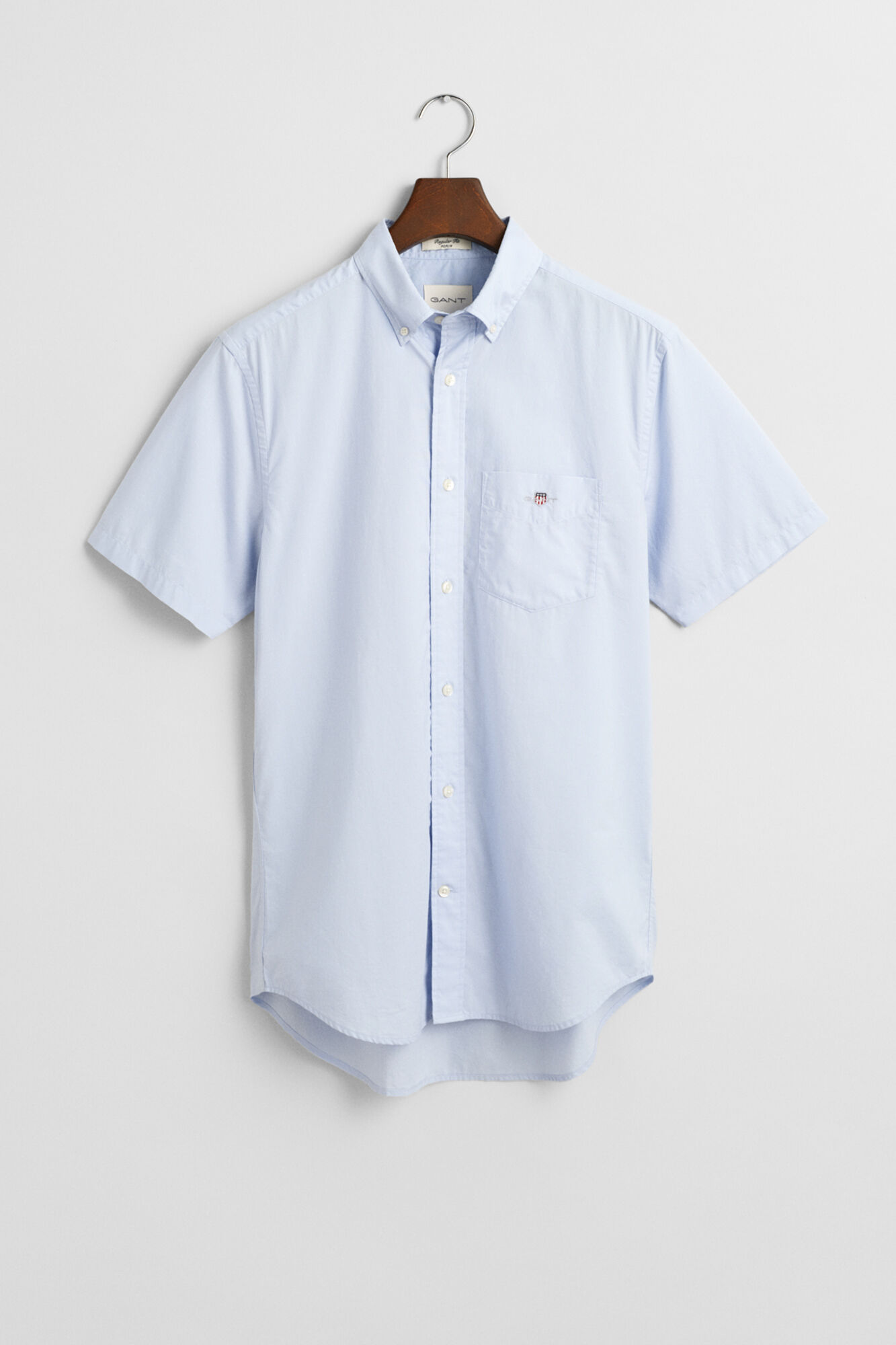 Gant Camisa cl&aacute;ssica de manga manga curta  Azul