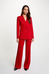 Morgan Cal&ccedil;a reta de cintura alta Vermelho