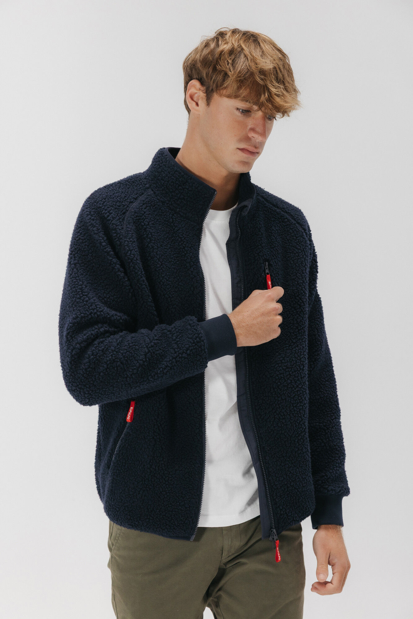 elPulpo Blus&atilde;o de forro polar Vancouver Azul