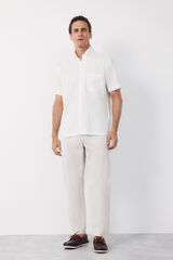 Cortefiel Lightweight regular jogger Ivory