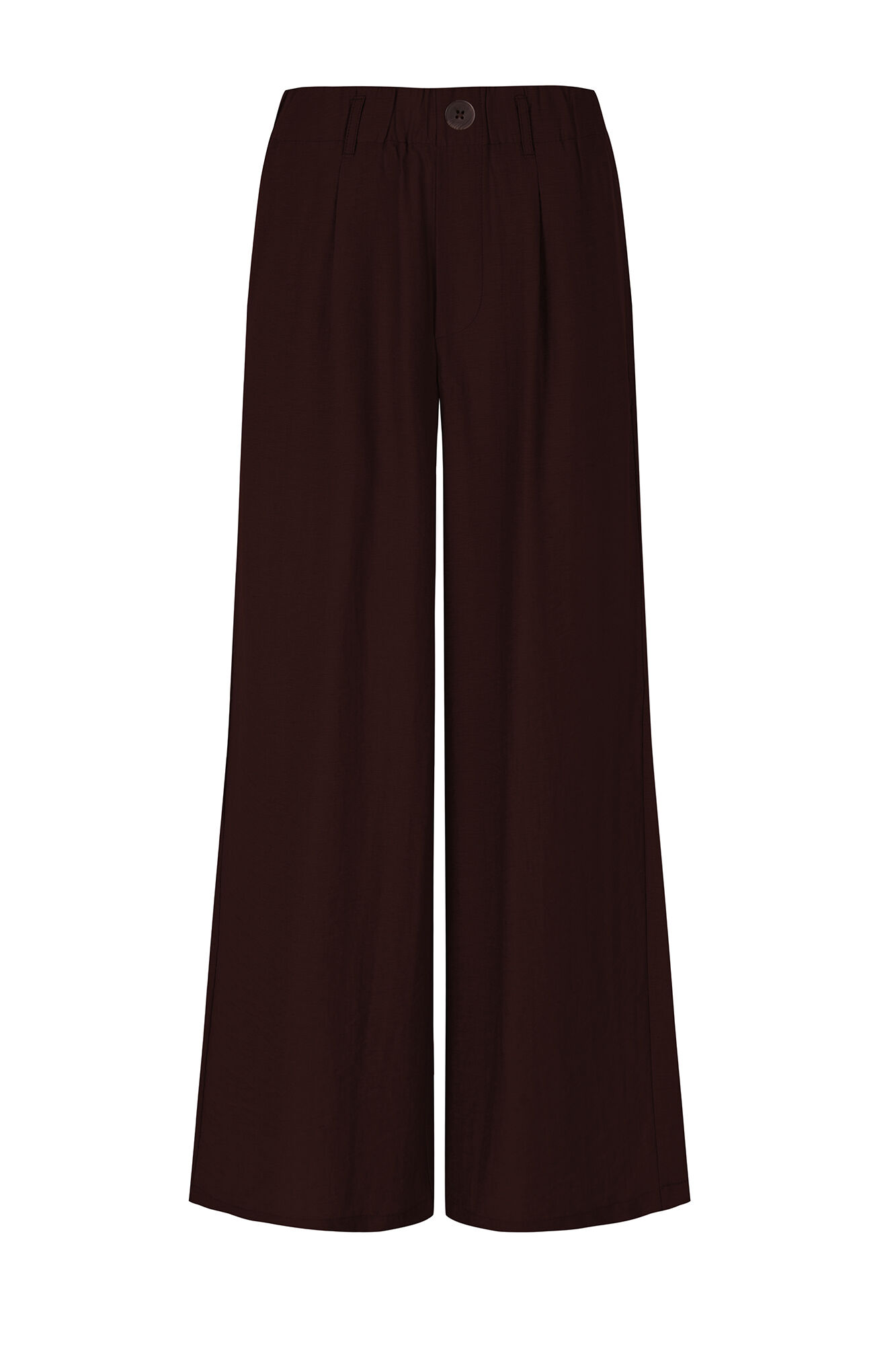 Cortefiel Fluid wide trousers Dark brown