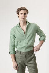 PuroEGO Camisa em linho porcelana Verde