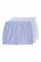 Cortefiel Pack 3 boxer em tecido Azul