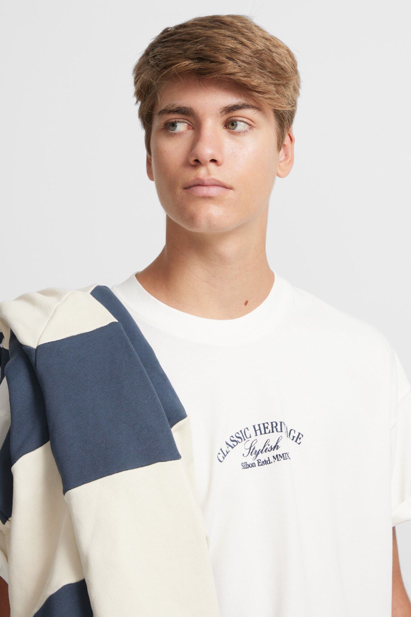 Silbon Camiseta special fit classic heritage Beige