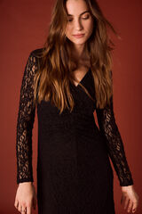 Slowlove Vestido preto deslizante Preto