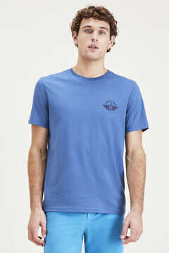 Cortefiel Camiseta Slim Fit Logo Azul
