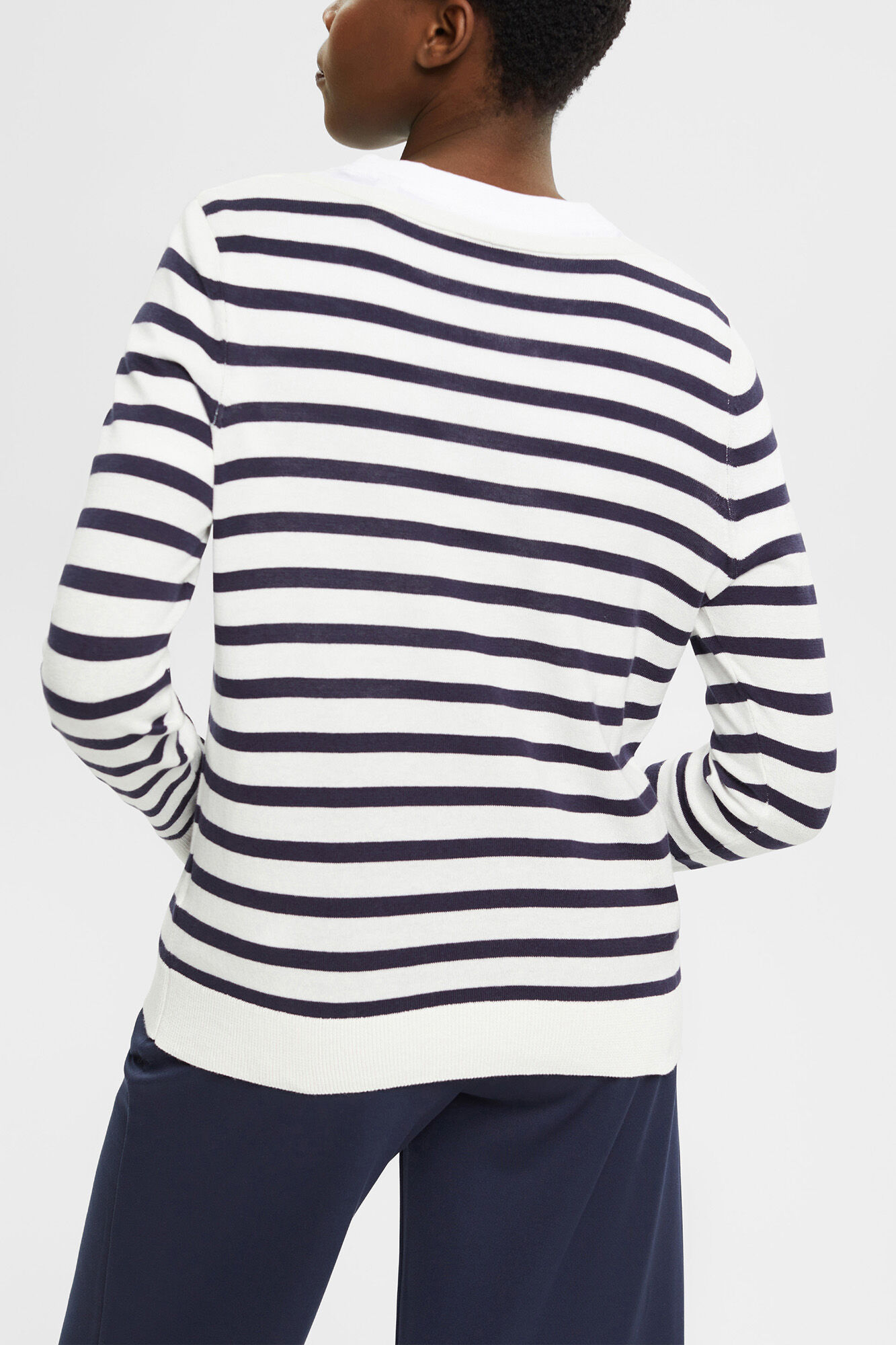 Esprit Cotton knit jumper Printed white