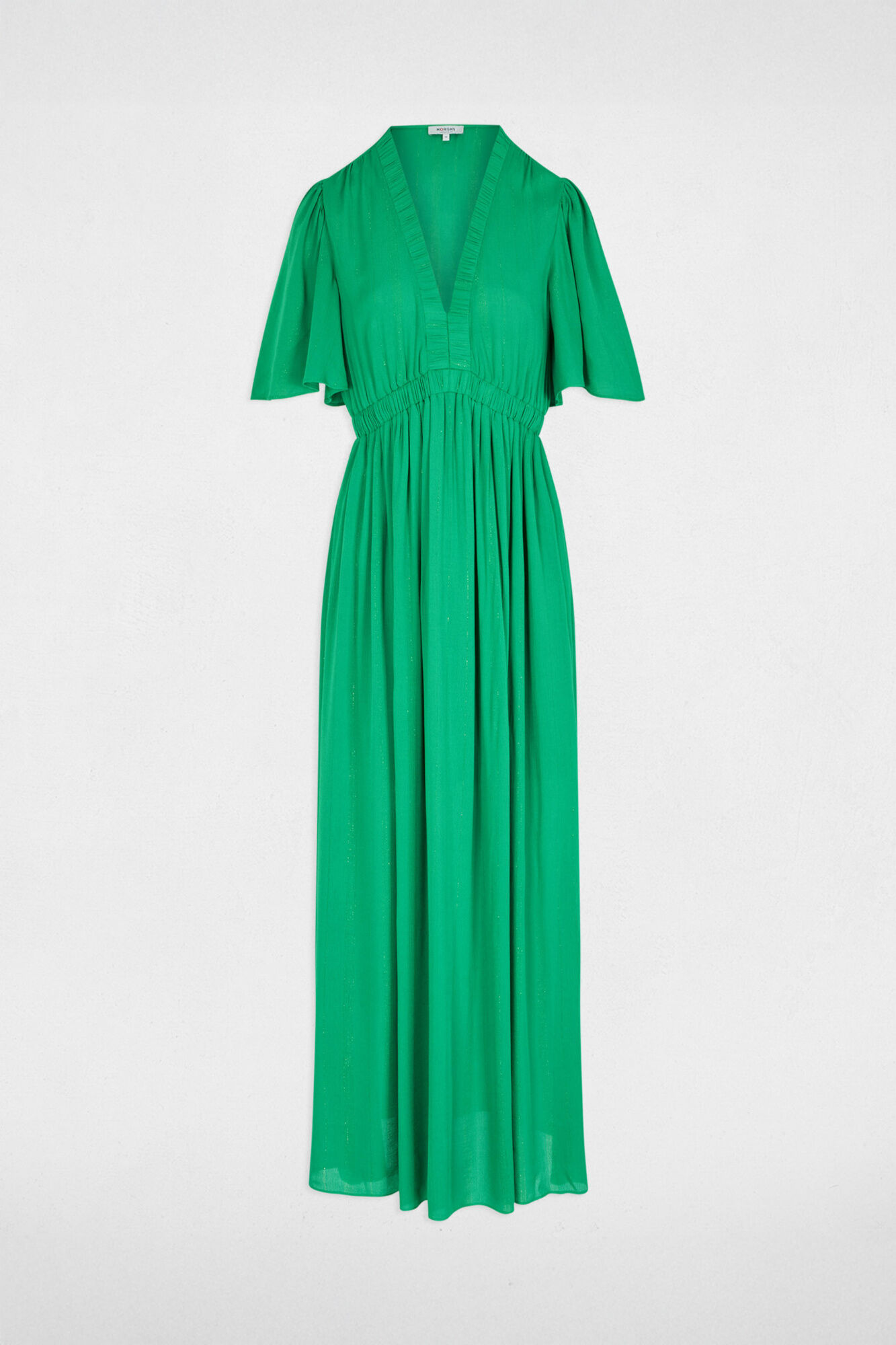 Morgan Vestido comprido com decote em V Verde