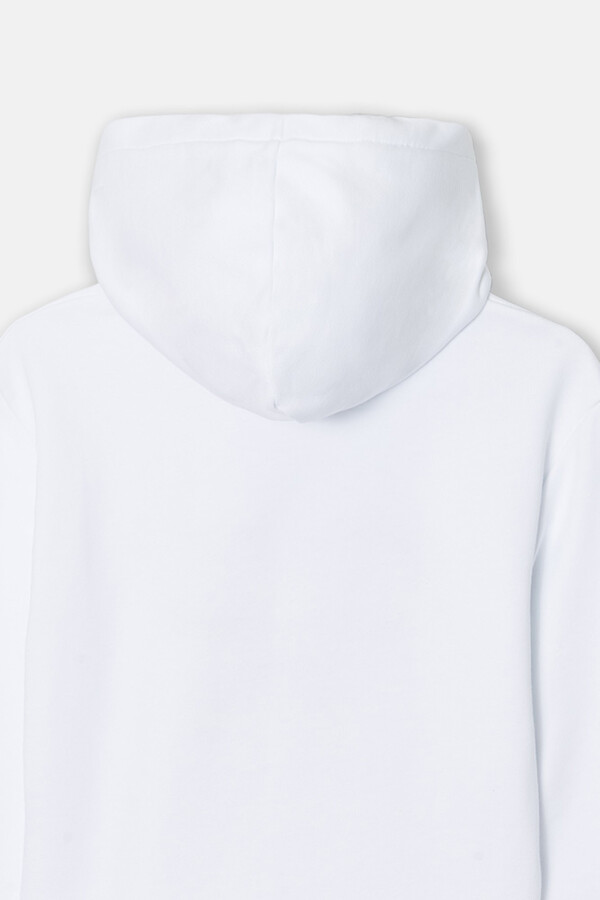 Cortefiel Women's ethnic racket sweatshirt  White