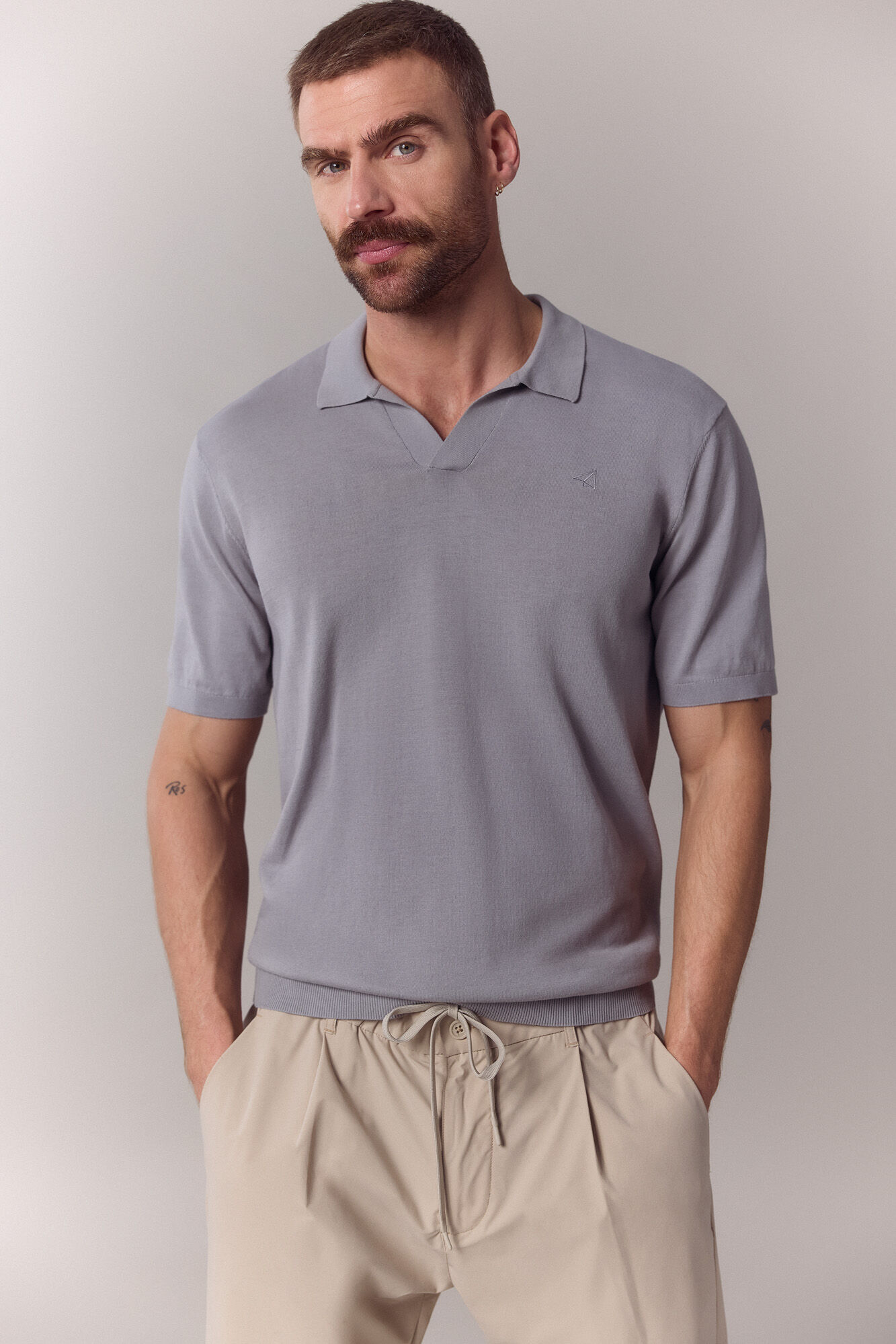 OOTO Camisola polo lisa de manga curta