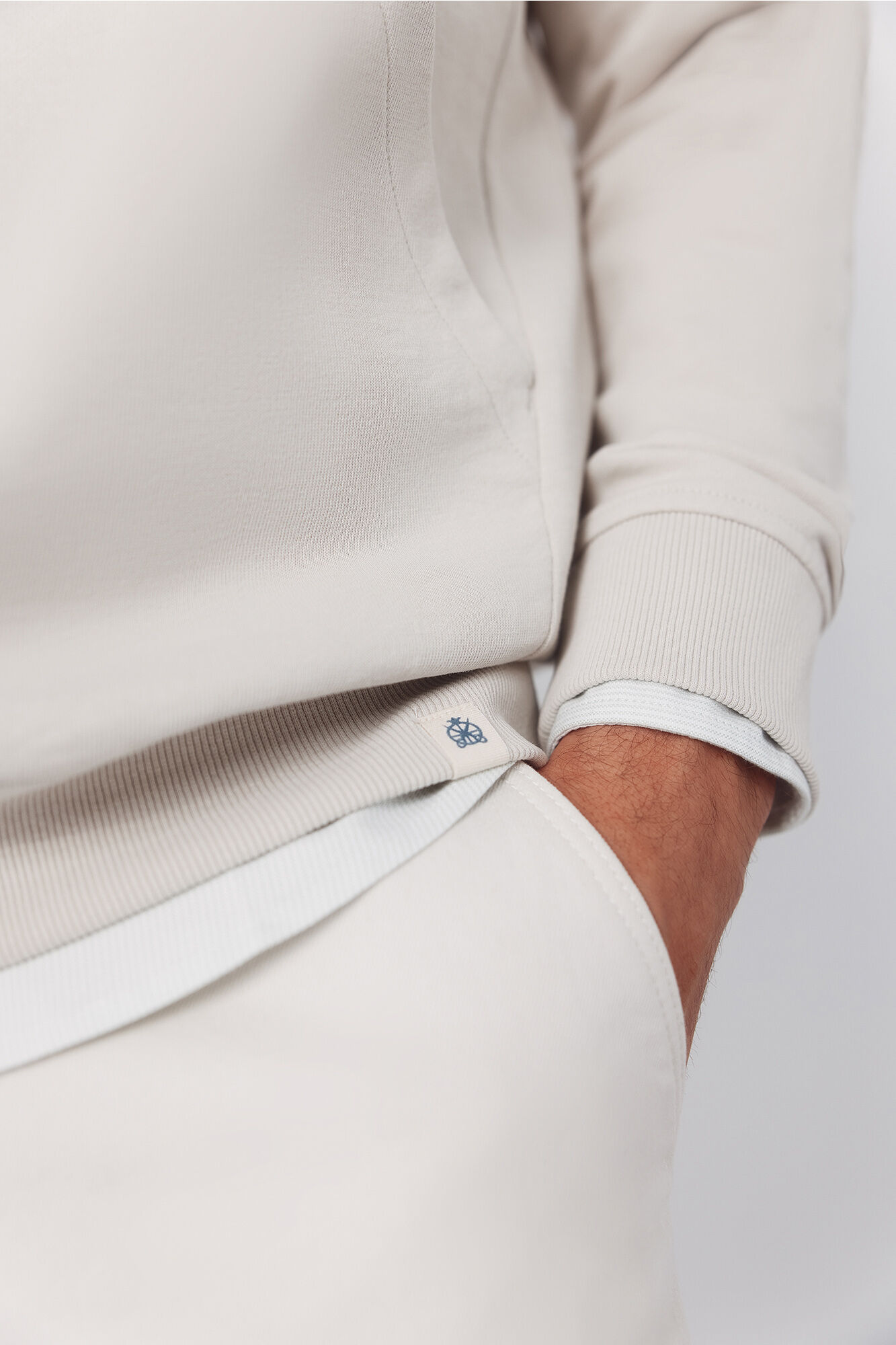 Cortefiel Sweatshirt with hood Beige