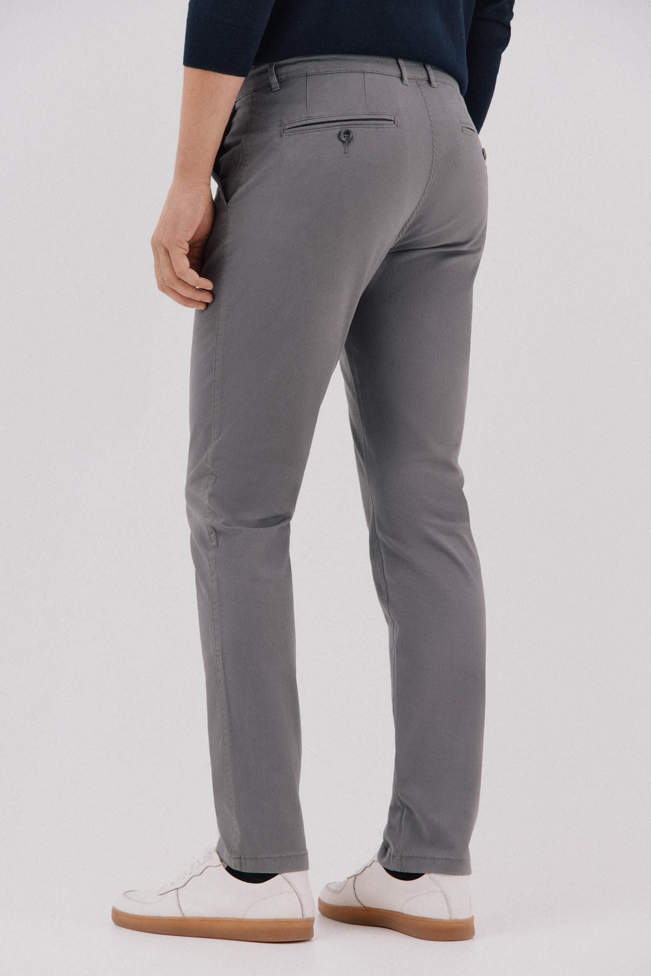 Cortefiel Slim fit chinos Grey