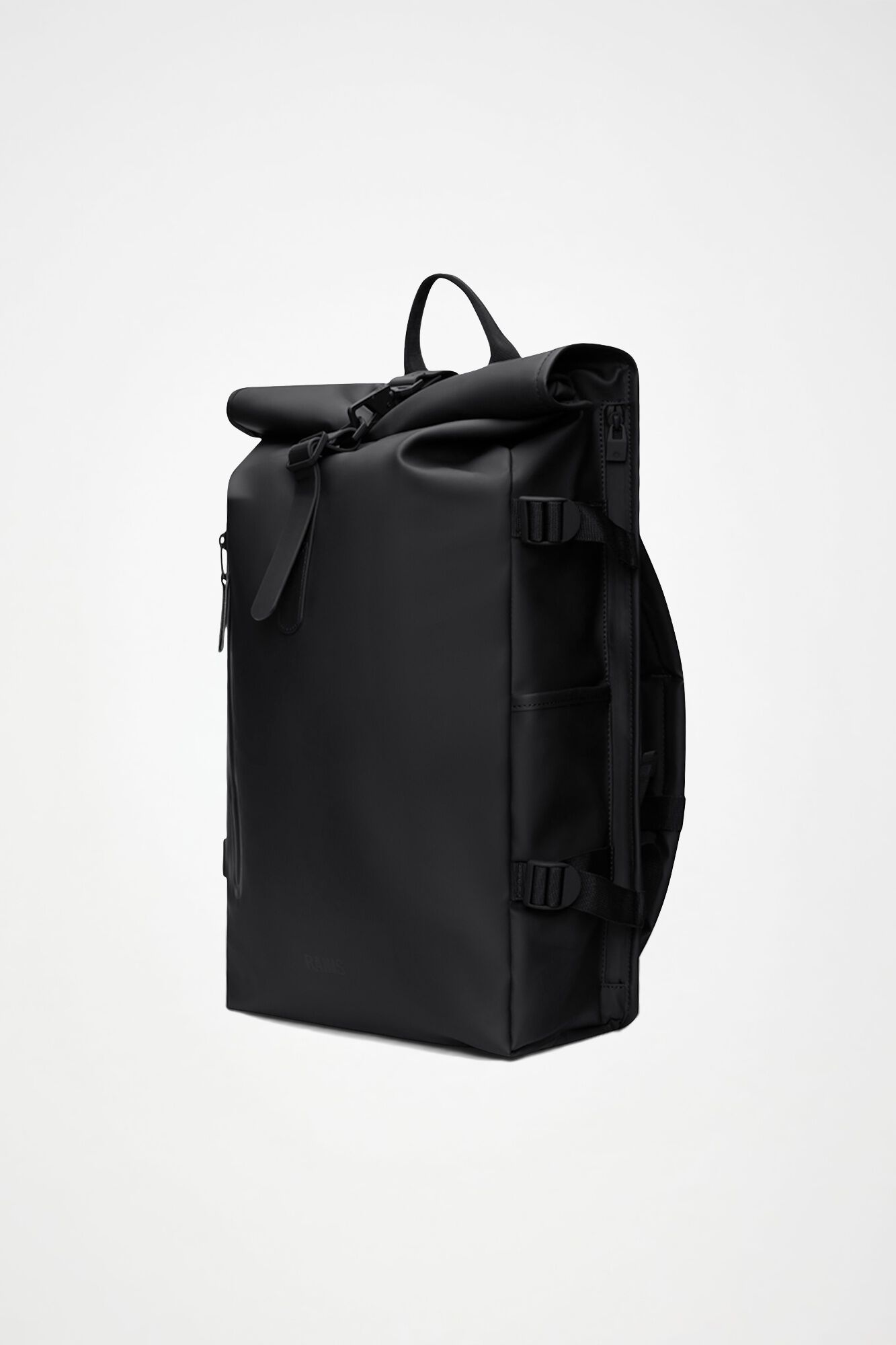 Rains Mochila rolltop grande imperme&aacute;vel Preto