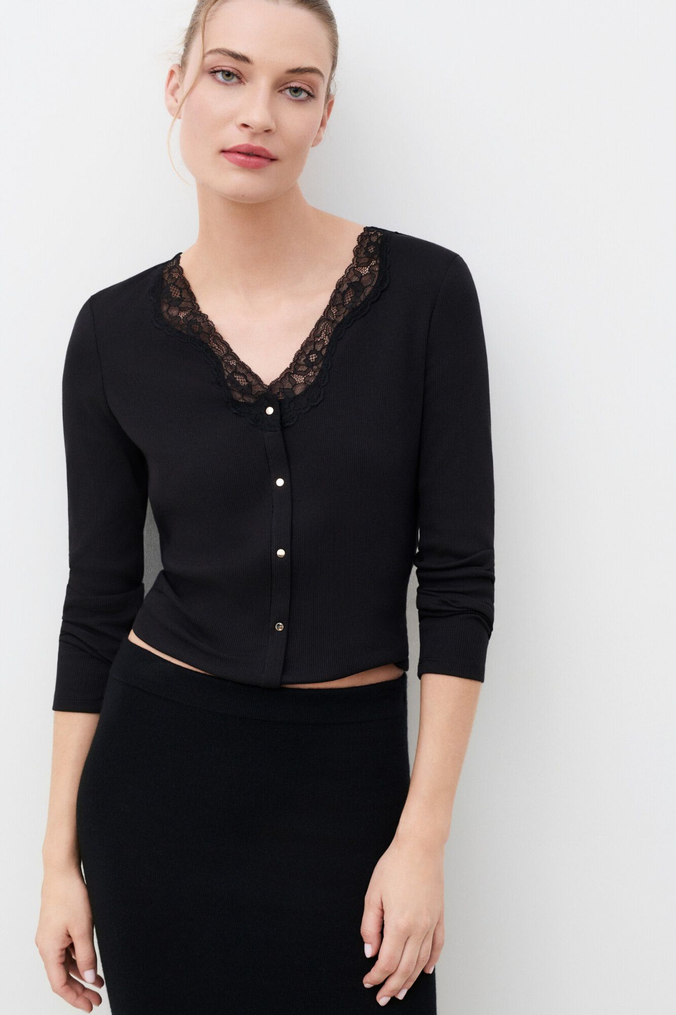 Caroll T-shirt manga comprida Tpatrizia Preto