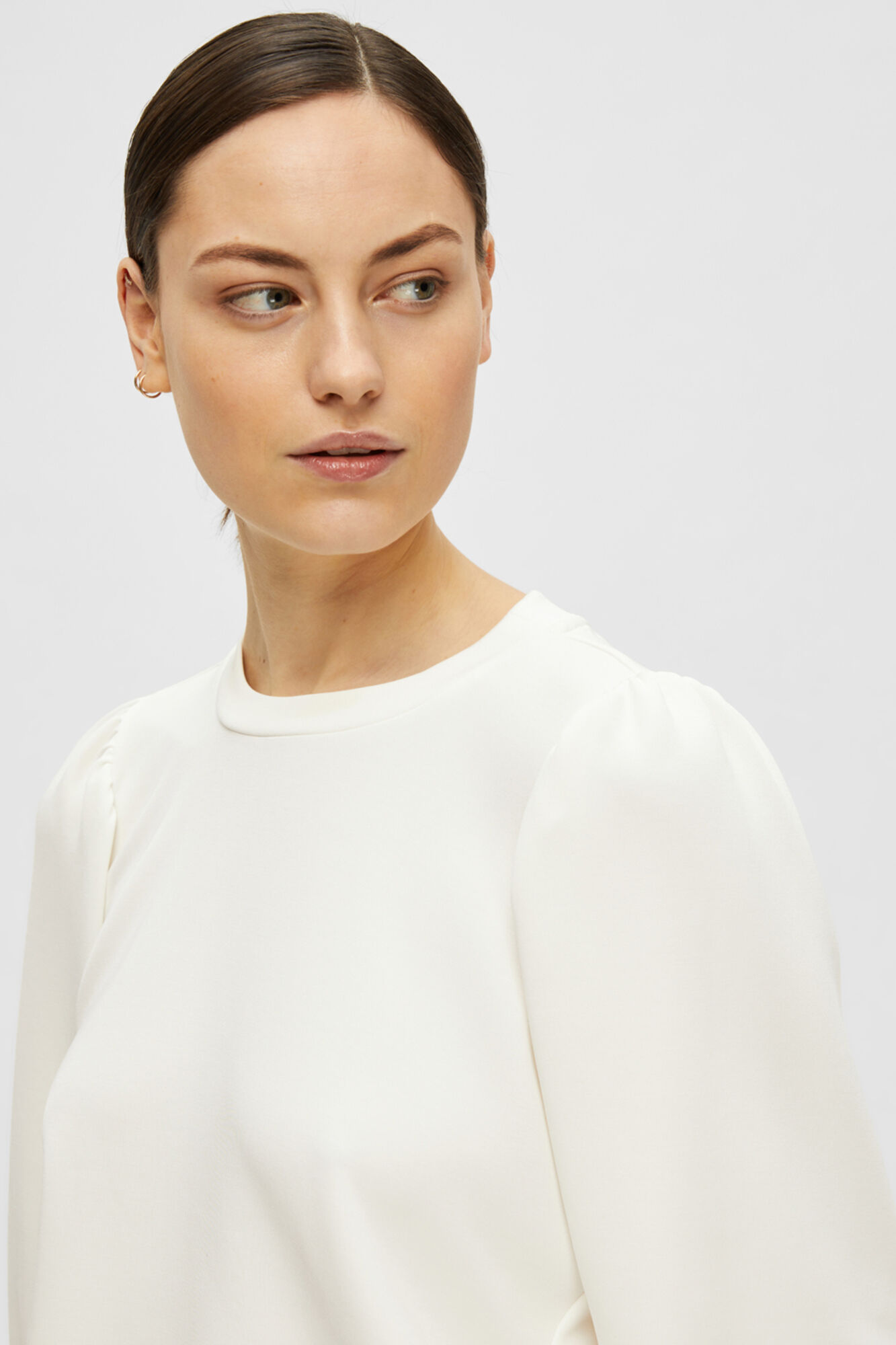 Selected Blusa com manga top Branco