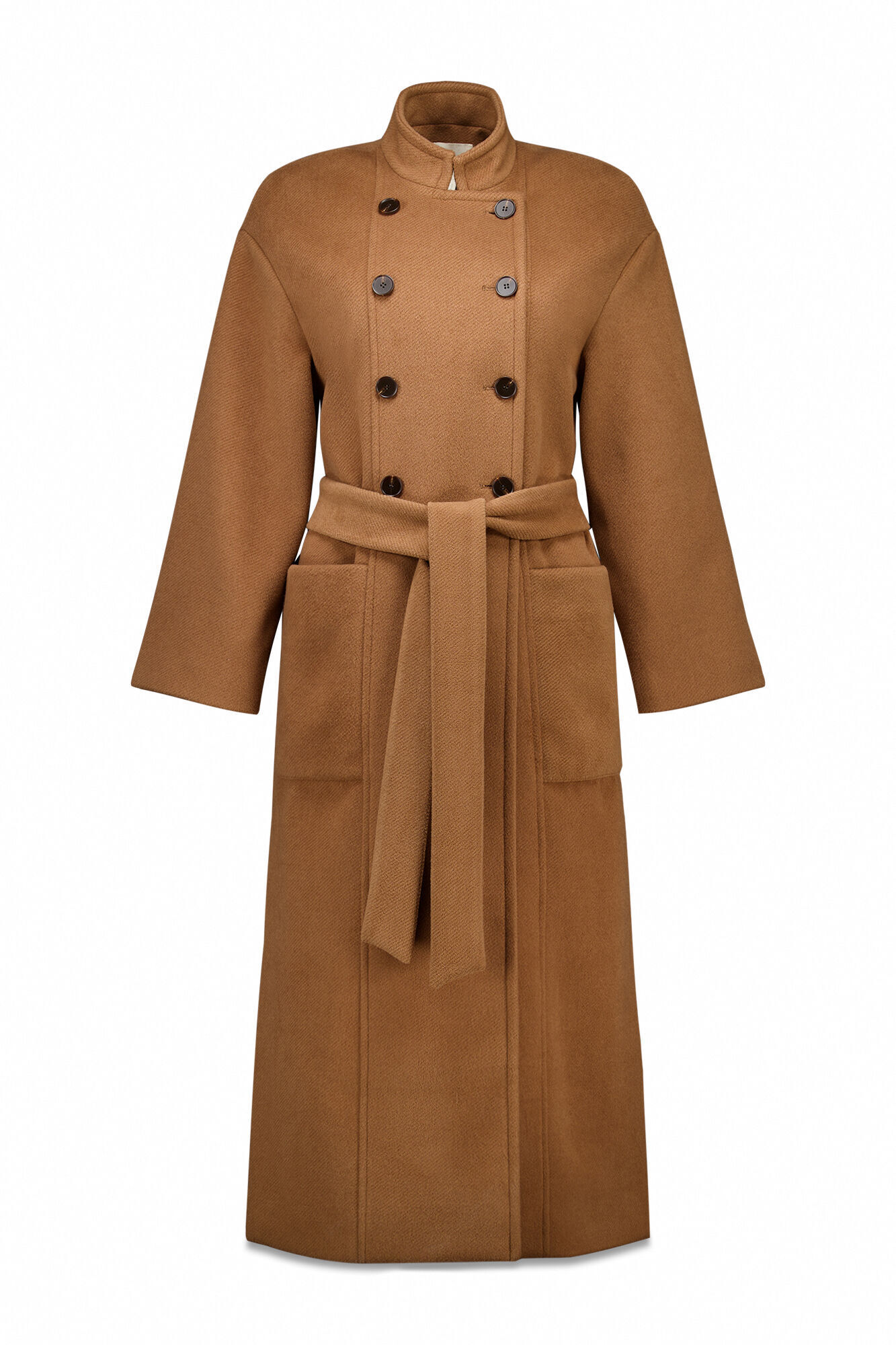 Slowlove Abrigo largo con doble botonadura Beige