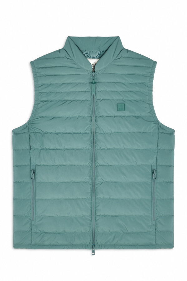 Cortefiel Ultra-light quilted gilet Green