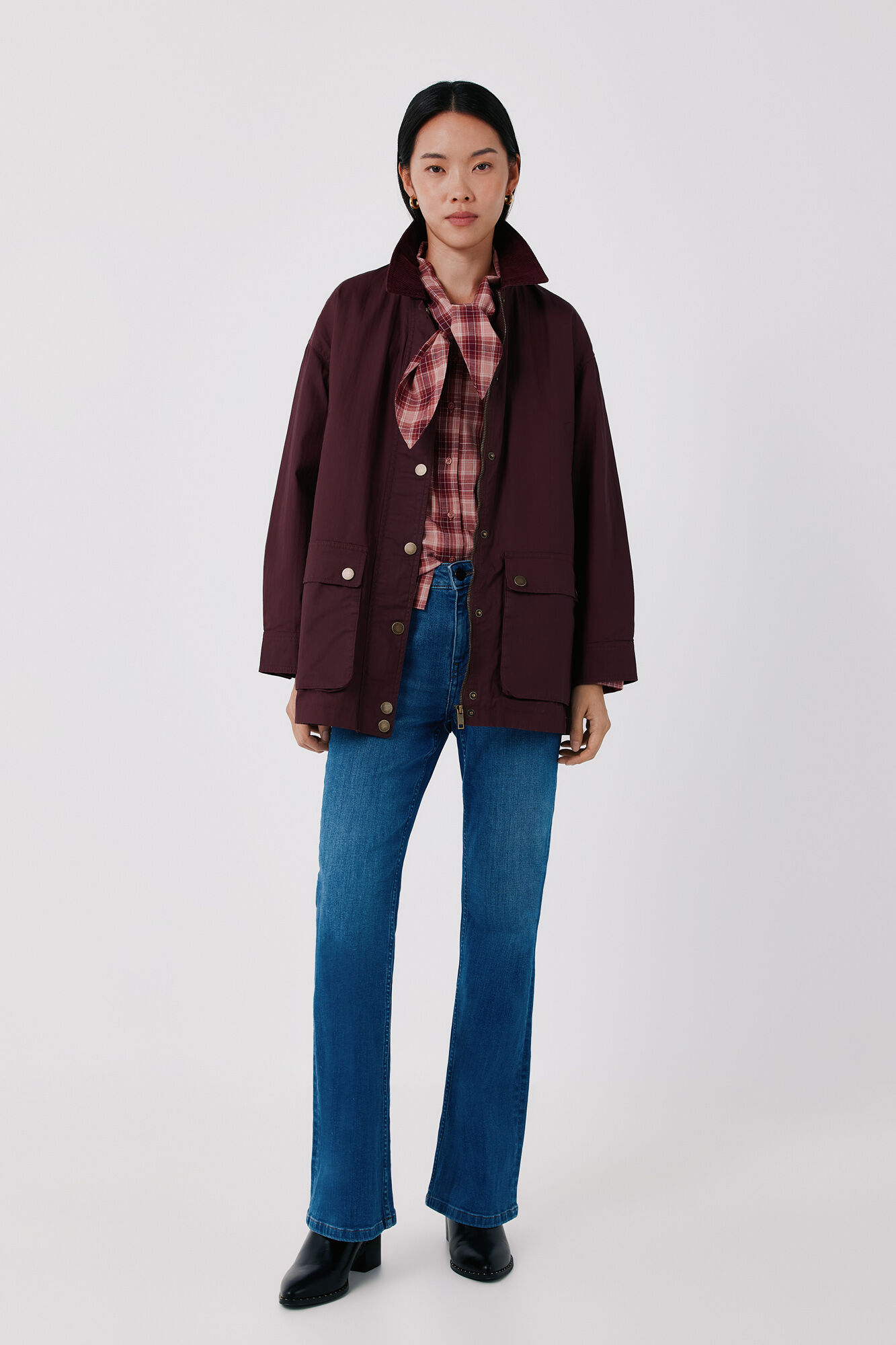 Cortefiel Long waxed parka