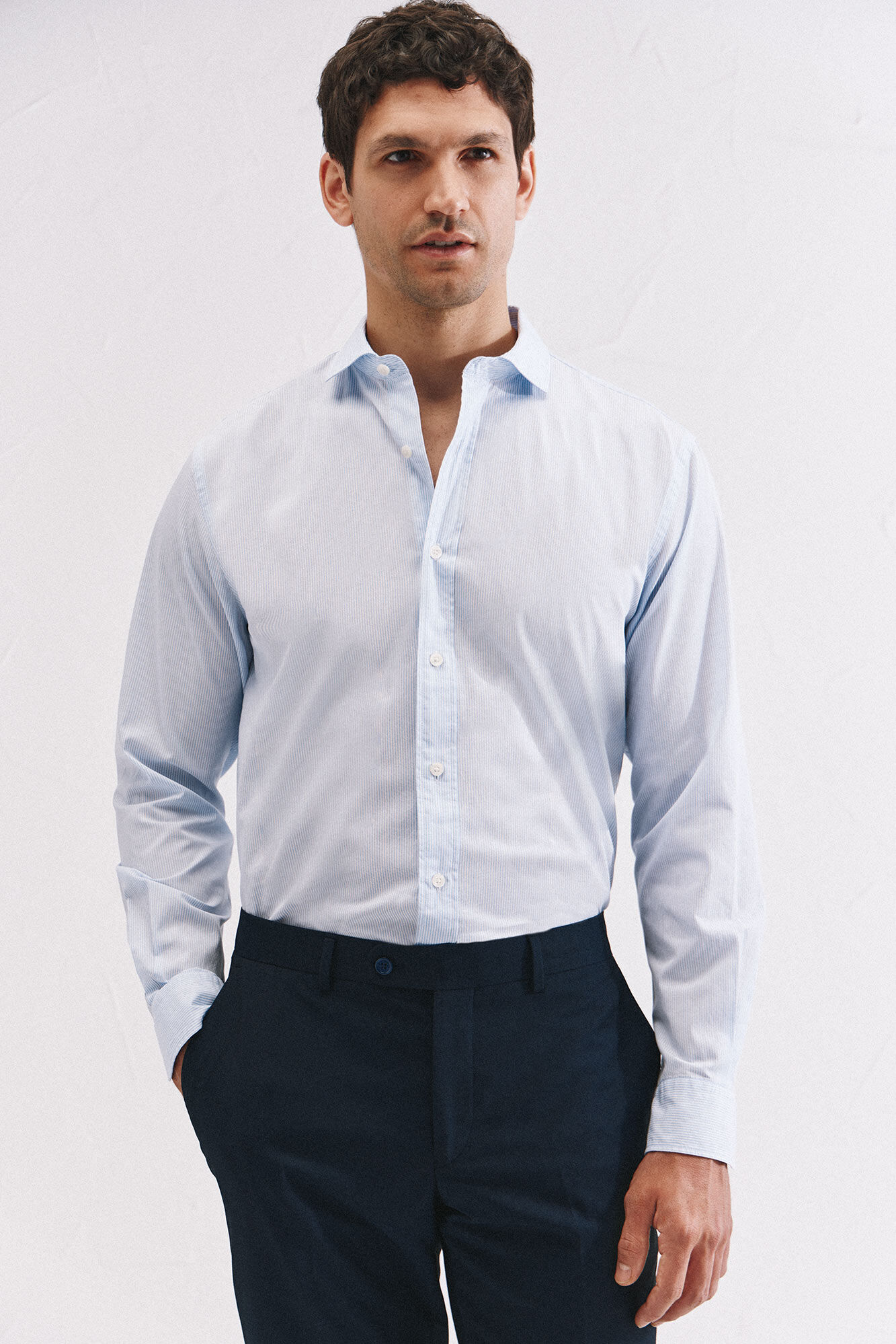 Cortefiel Camisa rayas algod&oacute;n