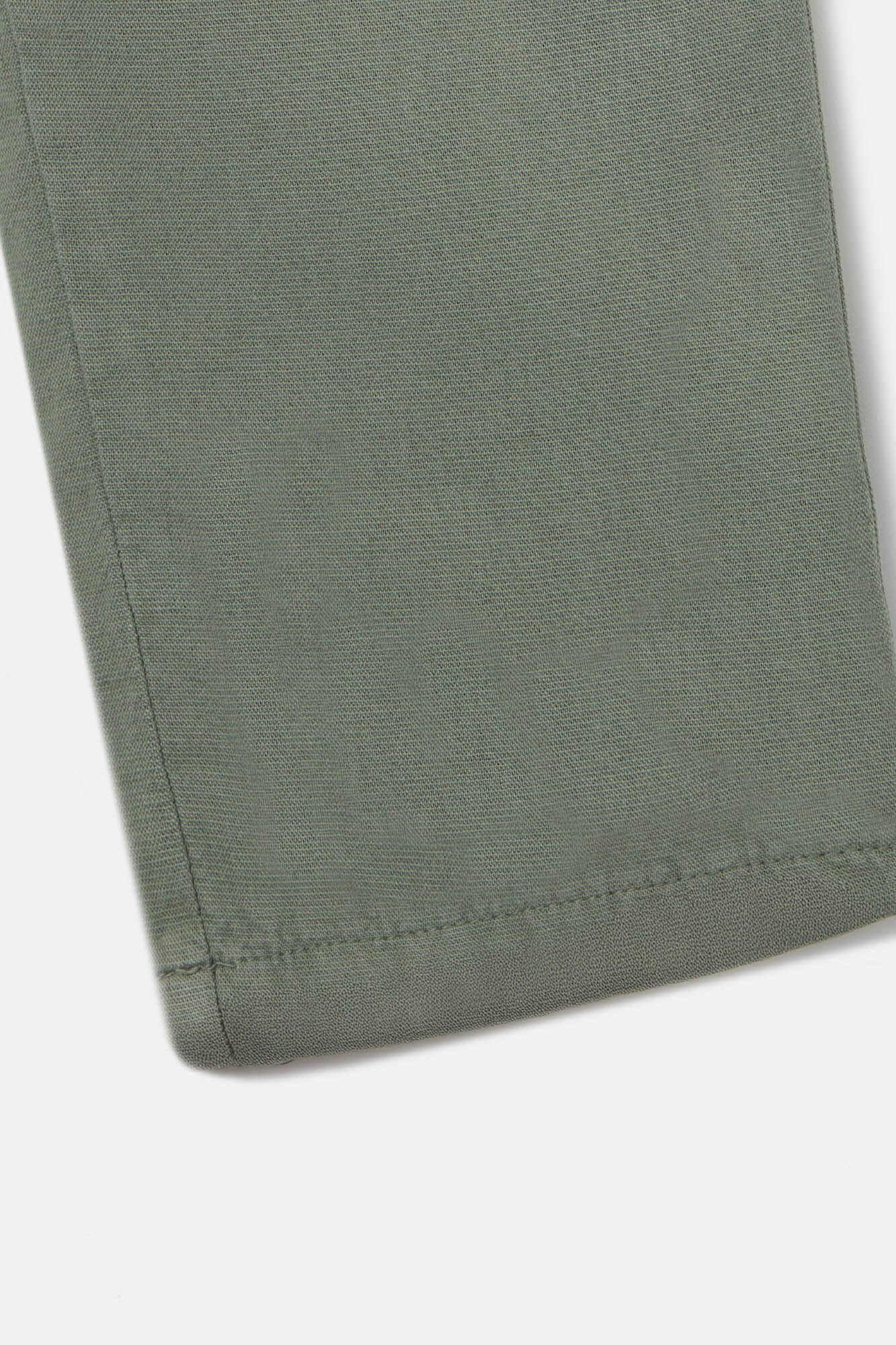 Silbon Chinos linen pleated sport trousers Green