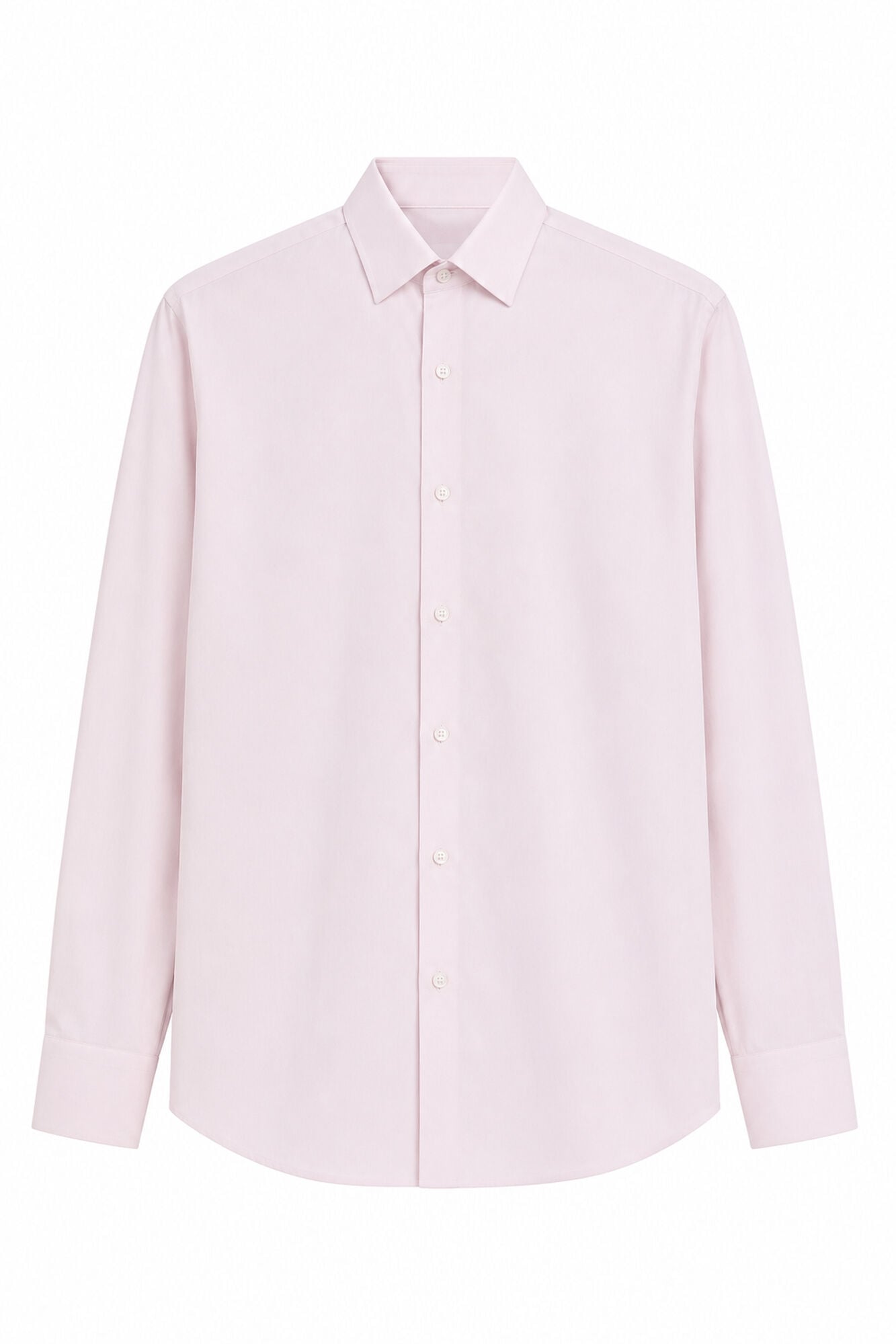 Cortefiel Plain easy-iron dress shirt Pink