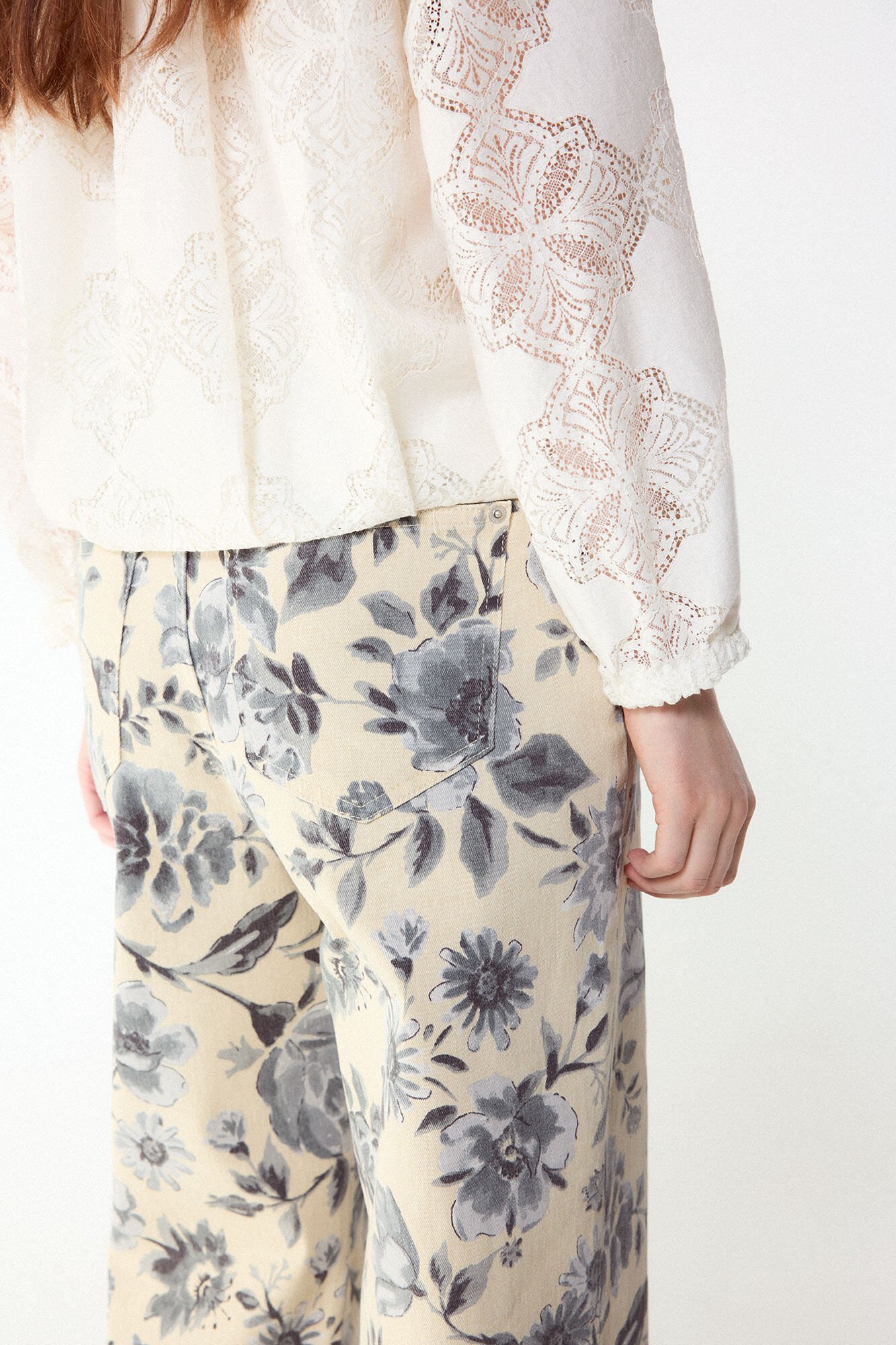 Slowlove Jeans recto flores Multicolour