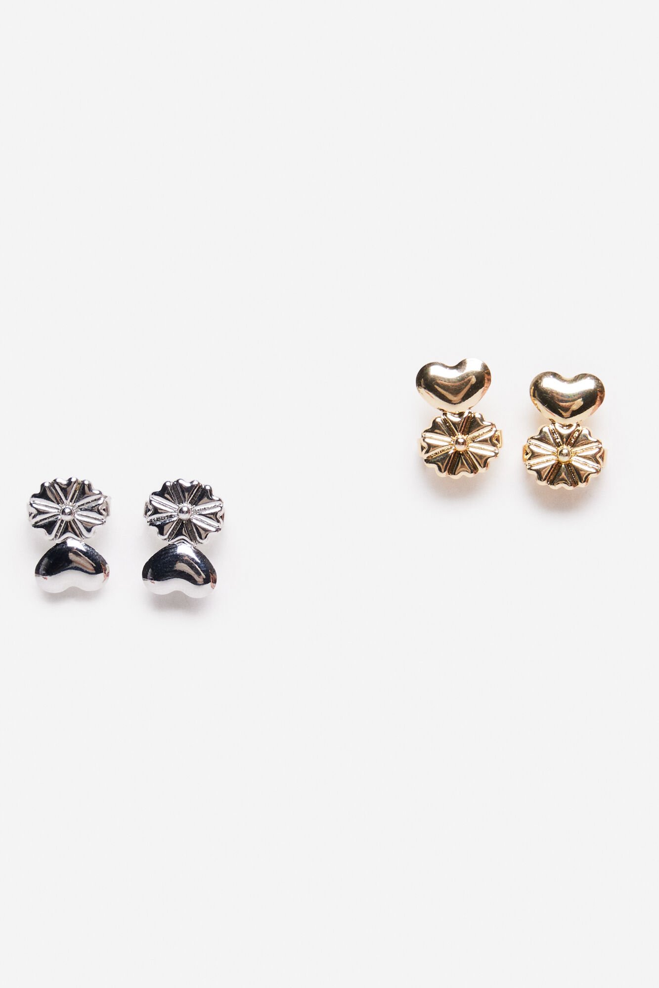 Cortefiel Pendientes martelados con resina