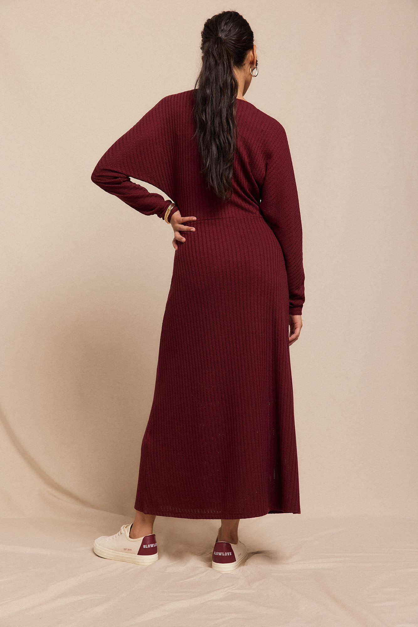 Slowlove Vestido estruturado com manga morcego Granada