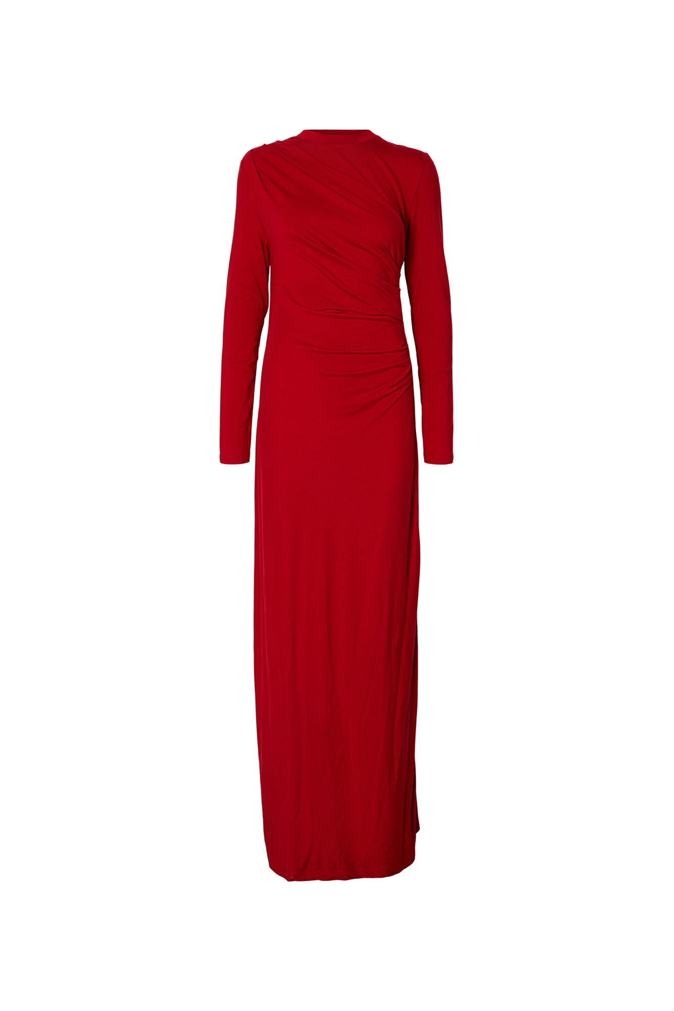 Selected Vestido slim fit assim&eacute;trico Vermelho