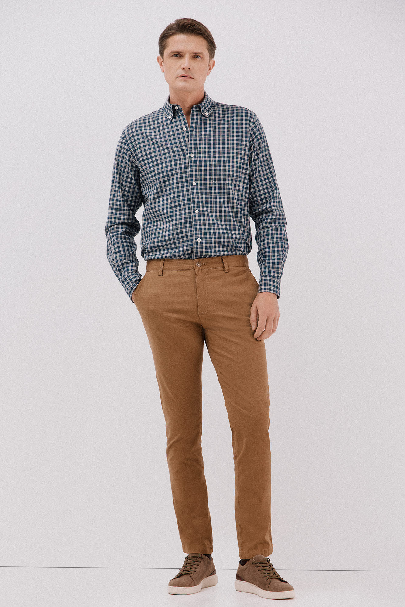 Cortefiel Slim-fit print chinos pants