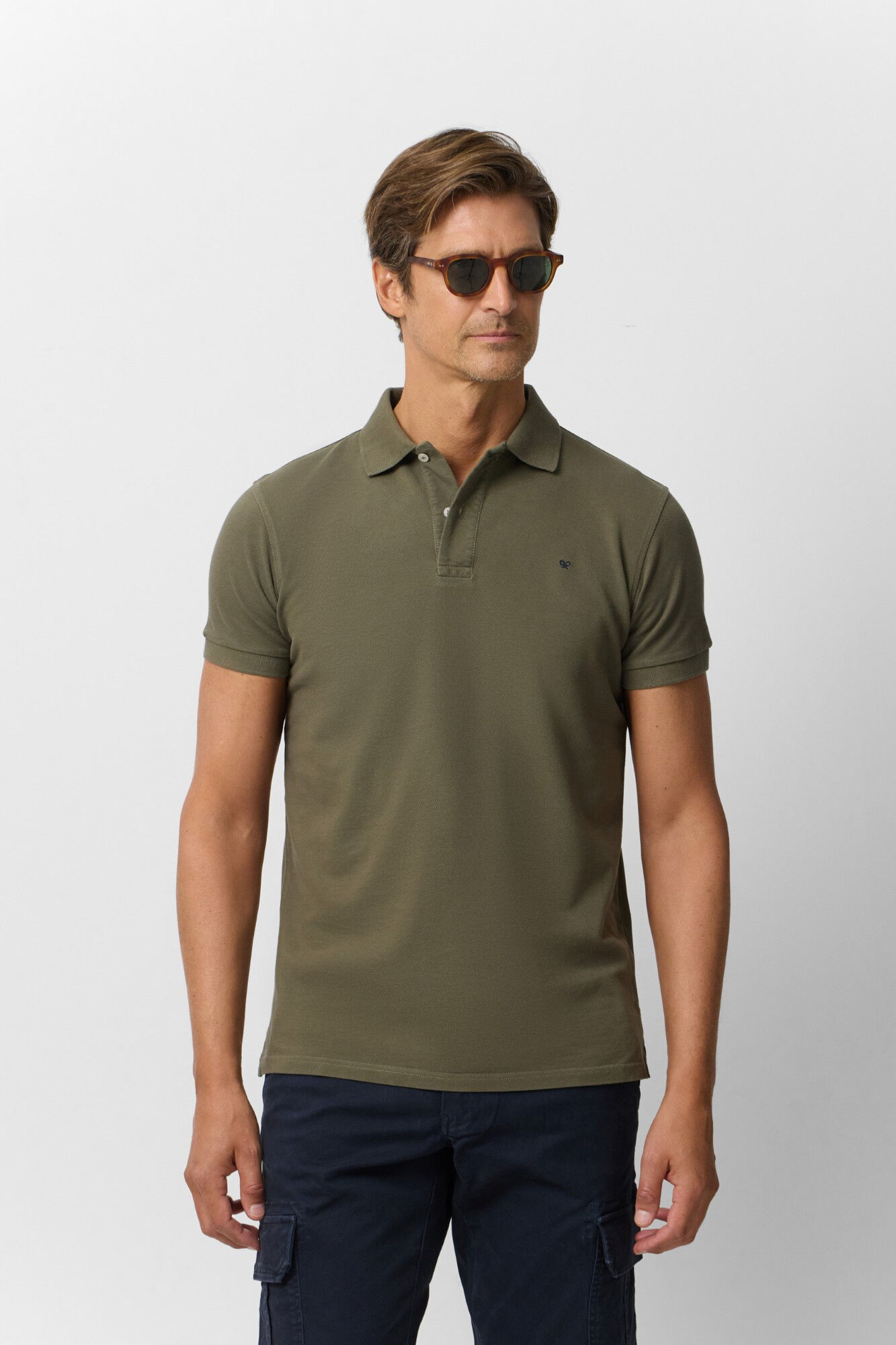 Silbon Polo liso cl&aacute;ssica Verde