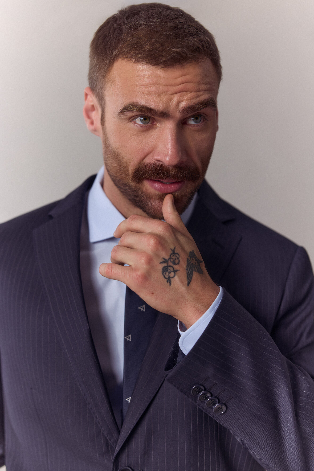 OOTO Pantal&oacute;n traje espiga Azul marino