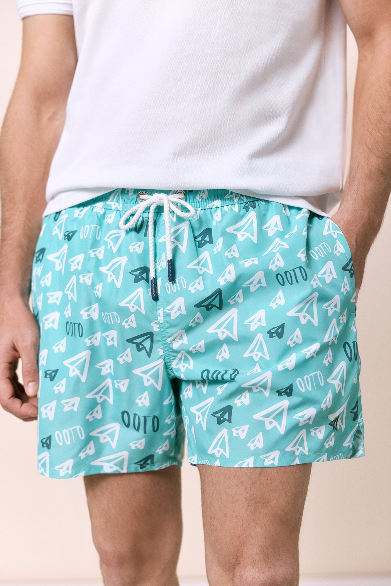 OOTO Fato de banho estampado logo OOTO