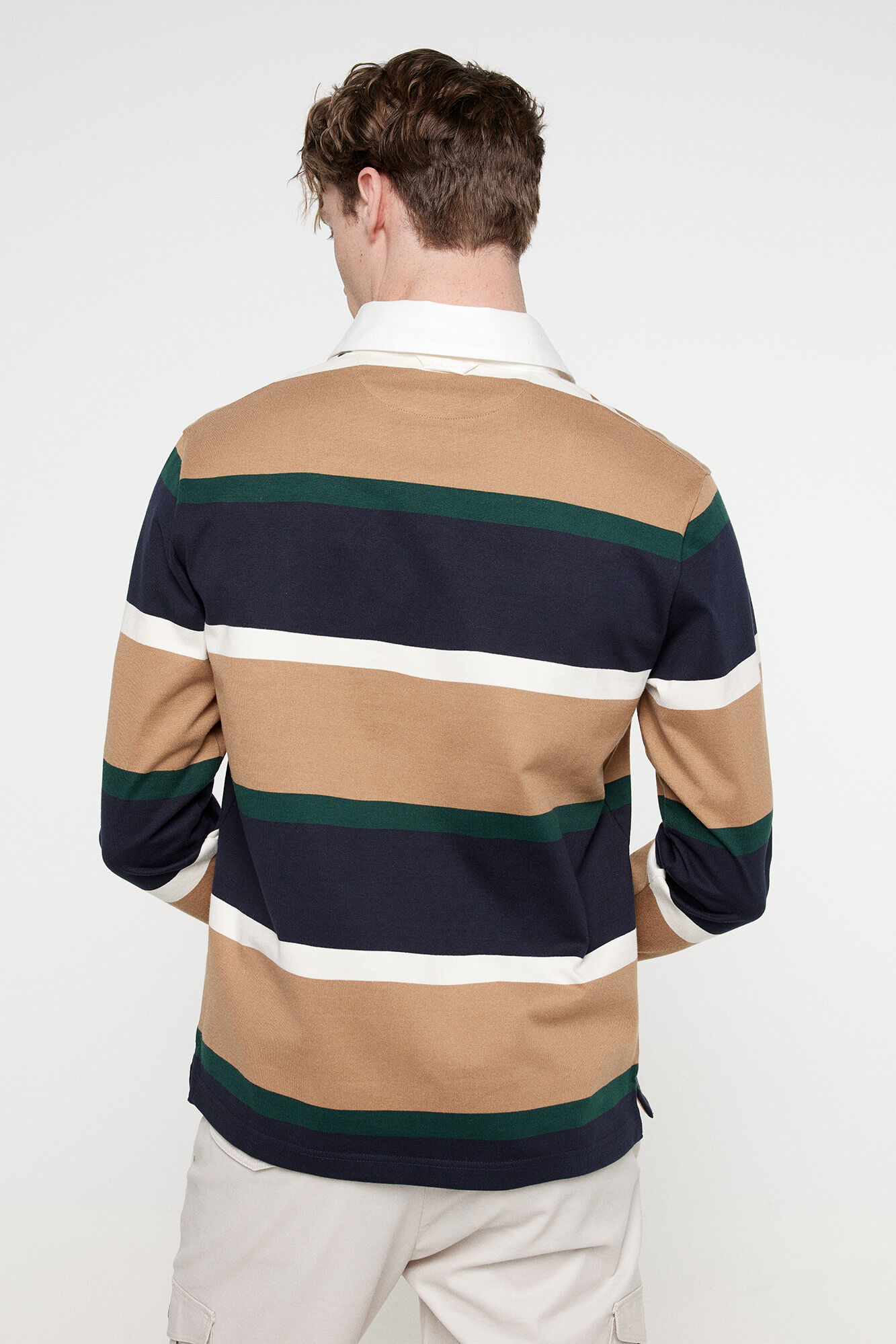 Gant Shield Striped Heavy Rugger Polo Printed brown